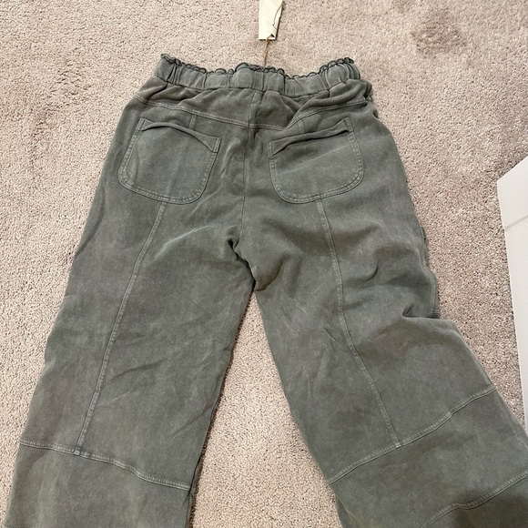 Easel Gray Wide-Leg Pants with Elastic Waist - Picture 4 of 5